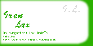 iren lax business card